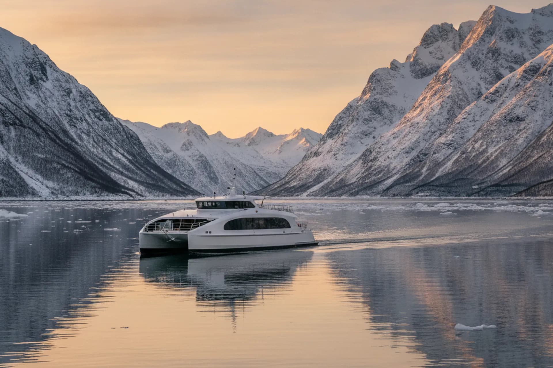 Tromsø Arctic fjord cruise by electric catamaran